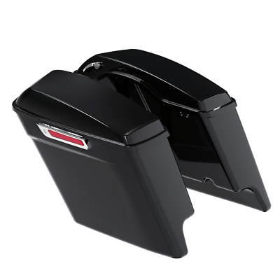 5'' Stretched Hard Saddlebag Saddle Bags For 2014-2024 Harley
