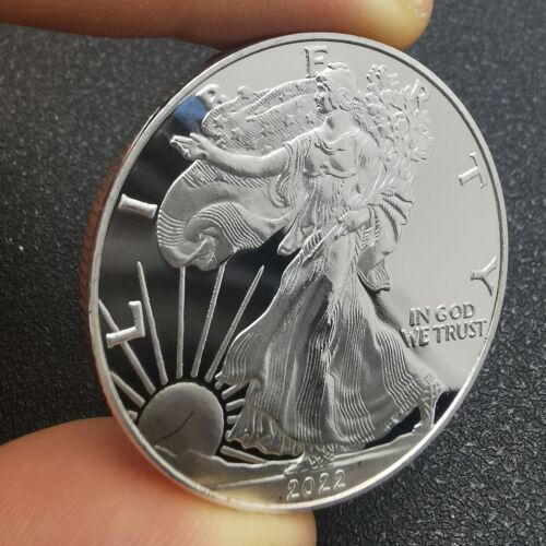2022 1Oz Collectible American Fine Silver Eagle Liberty Souvenirmünze Neu - Bild 7 von 8