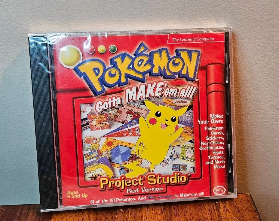 Pokemon Project Studio Red Version CD-ROM - Gotta Make 'Em All! (2001) NEW