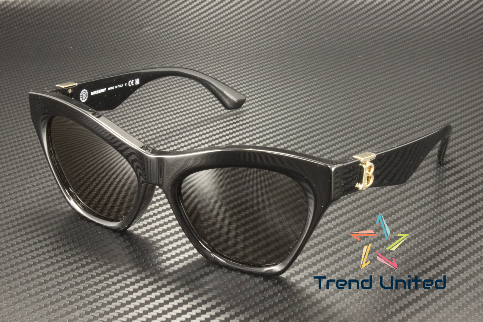 BURBERRY BE4420U 300187 Nero Dark Grey 55 mm Women's Sunglasses