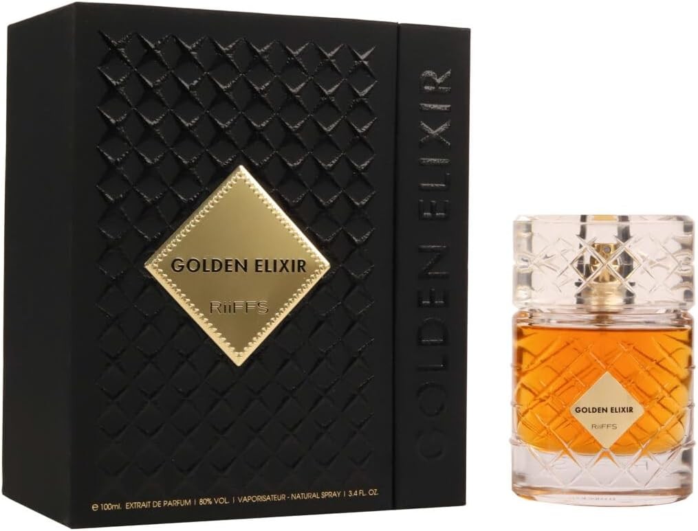Riiffs Golden Elixir EDP 100ml  Luxurious Long-Lasting Unisex Fragrance