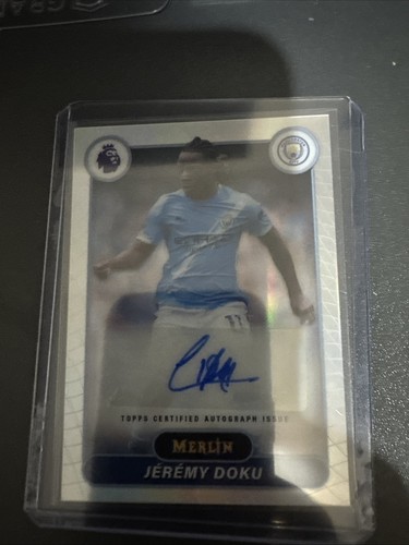 Jeremy Doku -2026 Topps Merlin Premier League-Auto Refractor Manchester City