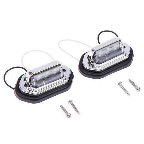 2Pcs Car License Plate Lights 6 LED Universal Car Light Safety Driving Lamp - Picture 2 of 12