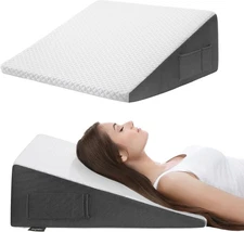 7.5" Bed Wedge Pillow for Sleeping After Surgery, Back Support, Leg Elevation...