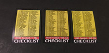 1985 Topps Football Checklist Cards 394 395 396 Lists All CHECKLIST Cards in Set