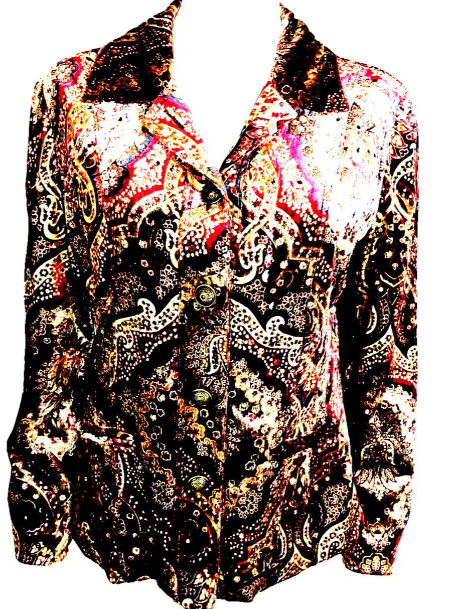 Chicos jacket size 1 multicolor sequin elegant bu… - image 1