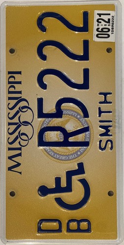 MISSISSIPPI TRIPLE DIGIT 2 222 license plate Roger Ryan repeating R5 Wheelchair - Picture 5 of 7