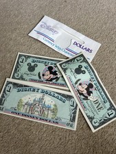 Disney Dollar $1  Mickey 1988 Issue. Main Street MINT RARE Uncirculated Lot X3
