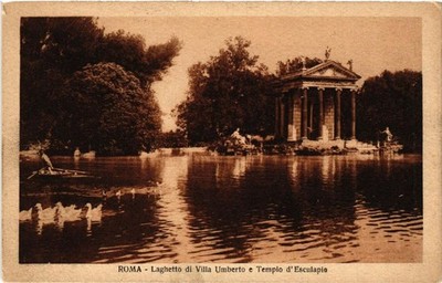 CPA ROMA Laghetto di Villa Umberto e Tempio d'Esculapie ITALIEN (551973)