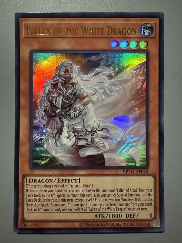 YUGIOH FALLEN OF THE WHITE DRAGON ASIA ENGLISH EDITION BPRO-AE024 ULTRA RARE