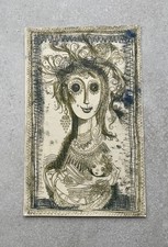 Audrey Pilkington (1922-2015) “Mother & Child” monoprint c1950/51 double sided