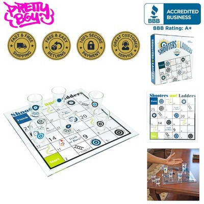 Ultimate Shooters & Ladders Drinking Game - Shot Glasses Included for Fun Nights