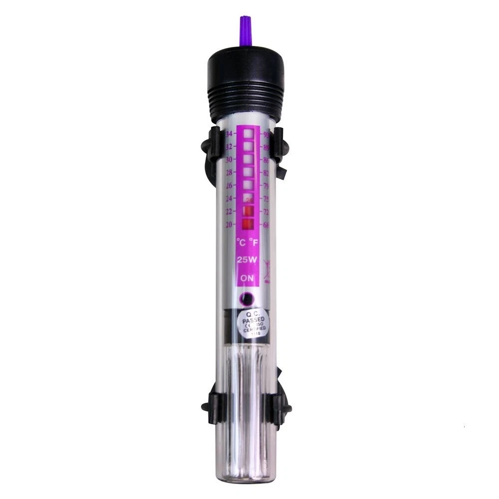 Aqua One 25W Glass Aquarium Heater - 25 Watt - Small Nano Fish Tank Thermostat