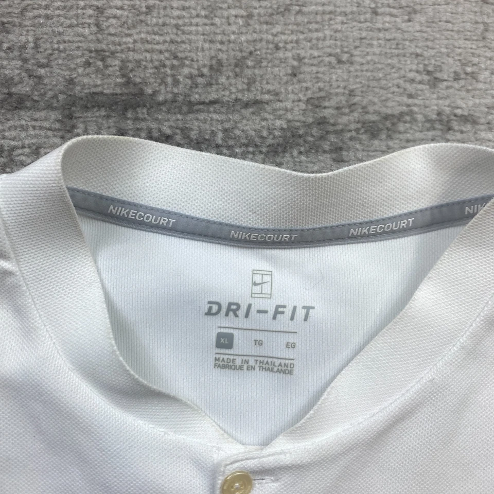 Рубашка поло Nike Dry Court Advantage XL белая Swoosh Challenge 887501 с лезвием мужская - Изображение 3 из 4