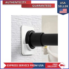 ICERO Adhesive Shower Curtain Rod Holder No Drill Strong Hold 2 Pack White