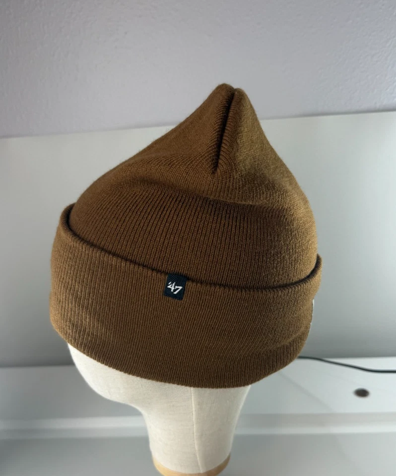 47x Carhartt x Cleveland Browns NFL Embroidered Brown Knit Winter Hat - Image 2 of 4