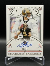 2025 National Treasures Drew Brees /25 Bookends On Card Auto New Orleans Saints