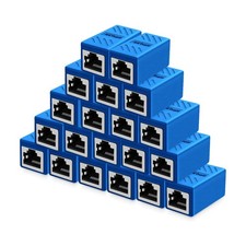 20 PCS RJ45 In-Line Coupler for Cat8/7/6/5e/5 Ethernet Cable Blue Female