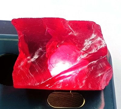 Brilliant Bright Red Natural Ruby 160.00Ct Crystal Rough EGL Loose Gemstone 6DJL