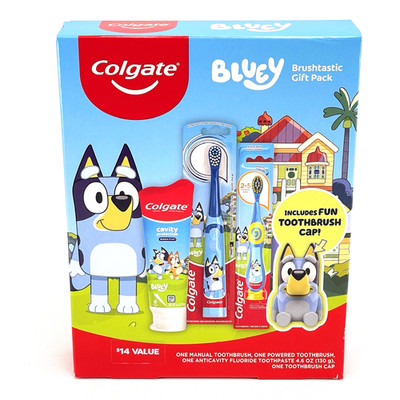 Colgate Bluey Brushtastic 3pc Gift Pack - Exp 6/27 - New Sealed - Free Shipping