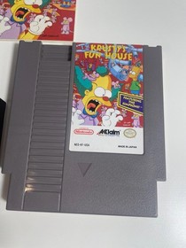 Krusty&rsquo;s Fun House Nintendo NES Authentic w Manual & Cover Ex
