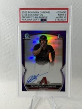 Deyvison De Los Santos - 2023 Bowman Chrome Purple Auto /250 1st Bowman PSA 9