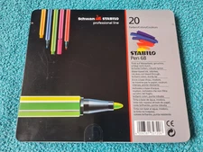 Schwan Stabilo, Pen 68, 20 colour selection box, metal tin, sealed
