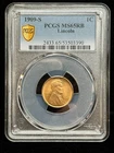 1909 S Red-Brown Lincoln Wheat Copper Cent 1C PCGS MS 65 RB