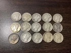 1925 mercury dime's lot of 15 coins-90% silver #119