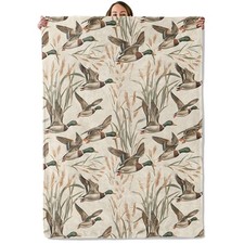 Duck Gifts, Mallard Duck Blanket for Adults Women Kids, 50x60 in, Cozy Fuzzy ...