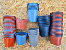86 x 9cm Various Heights Colours Plastic Pots Plants Flowers. Used Cleaned