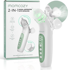Breezyclear 2-In-1 Electric Nasal Aspirator for Baby with Spray, 65Kpa Hospital