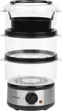 Salter 3 Tier Electric Food Steamer, 7.5 L with Rice Bowl, 500 W | 3 Bpa-Free St
