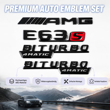 Für Mercedes Benz E63S AMG Schwarz Emblem 4MATIC Aufkleber Schriftzug Für Mercedes Benz E63S AMG Schwarz Emblem 4MATIC Aufkleber Schriftzug