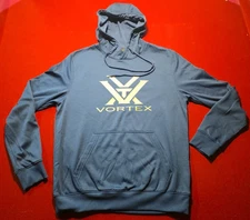 Vortex Optics Hoodie Mens Medium Blue Logo Pullover Long Sleeve Outdoor Hunting