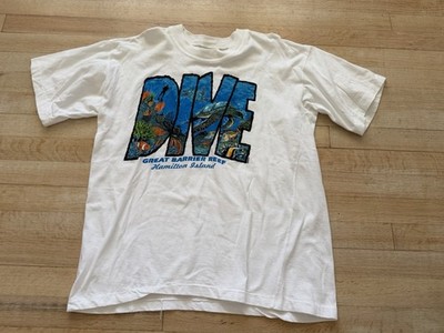 Vintage Great Barrier Reef Australia Scuba Dive Gooses T Shirt Mens Size Large