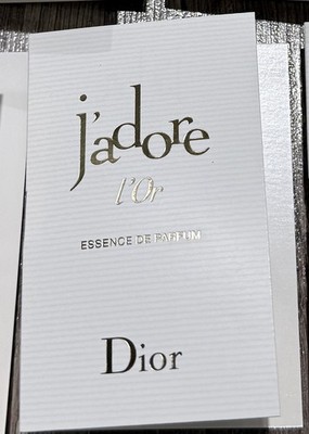 Dior J'adore L'Or Essence de Parfum Sample Spray .03oz, 1ml New in Card