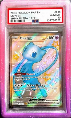 Mew ex 216/091 SV: Paldean Fates Holo PSA 10