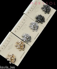 3 Colors Rhinestone Butterfly Post Earrings 2649