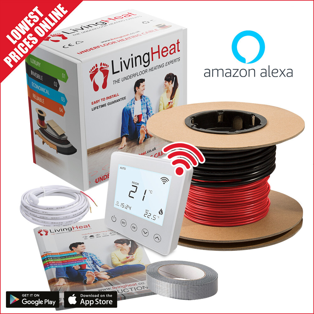 Under Floor Heating Cable Kit For Tile Underfloor Heating u0026amp; Warmup 150w  200w | eBay
