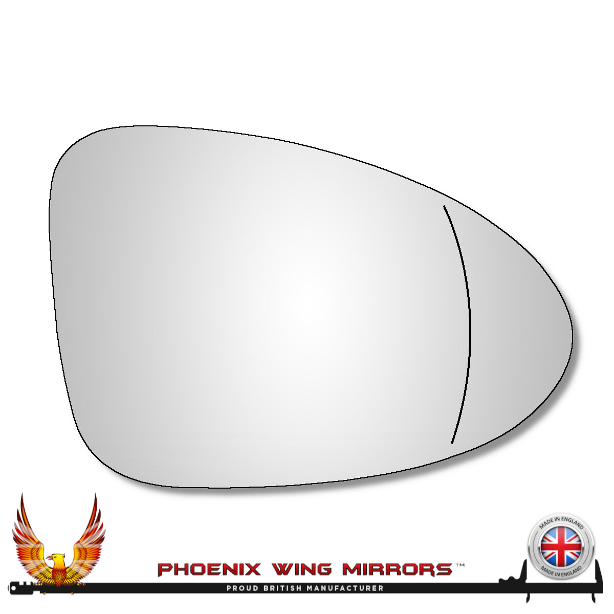 Right Hand Driver Side Porsche Macan 2014-2023 Wide Angle Wing Door Mirror Glass