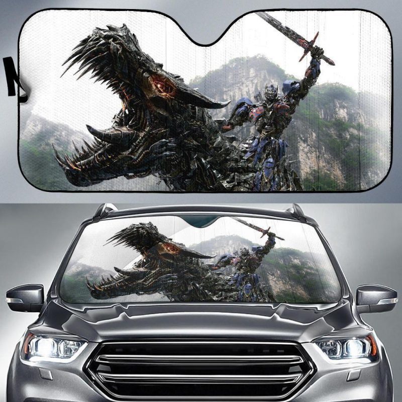 Optimus Prime Ride Trex Transformers Car Sun Shade