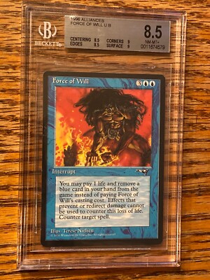 Force Of Will BGS Grade 8.5/8.5/9/9 MTG Alliances Beauty (RG