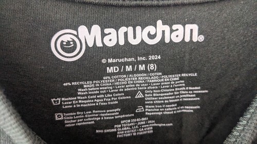 Maruchan Ramen Noodle Graphic Green T-Shirt Tee Kids Boys MEDIUM (8) Long Sleeve - Picture 5 of 7