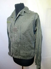 Vintage French army M64 olive field jacket combat coat military short cut
