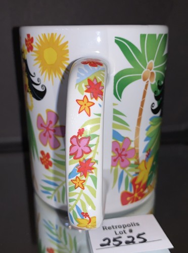 Taza de café de cerámica floral hawaiana ABC Island Hula Honeys recuerdo - Imagen 5 de 7