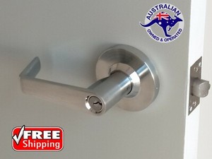 Details About Commercial Entrance Door Handle Lockset Lever Emergency Exit Lock Set 70mm