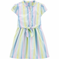 New Carter's Toddler Girls Striped Bow Dress Choose Size MSRP 32
