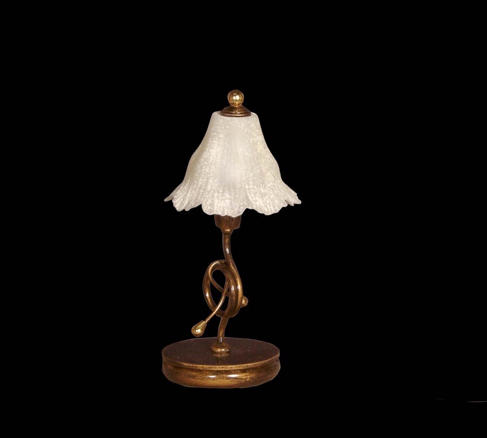 Lumetto in Ferro Battuto BGA 1270: Lampada Comodino Classica 1 Luce