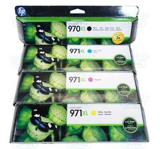 4pk Genuine HP 970XL Black  971XL Color X476dn X576dn X451dn X551dw Retail Box
